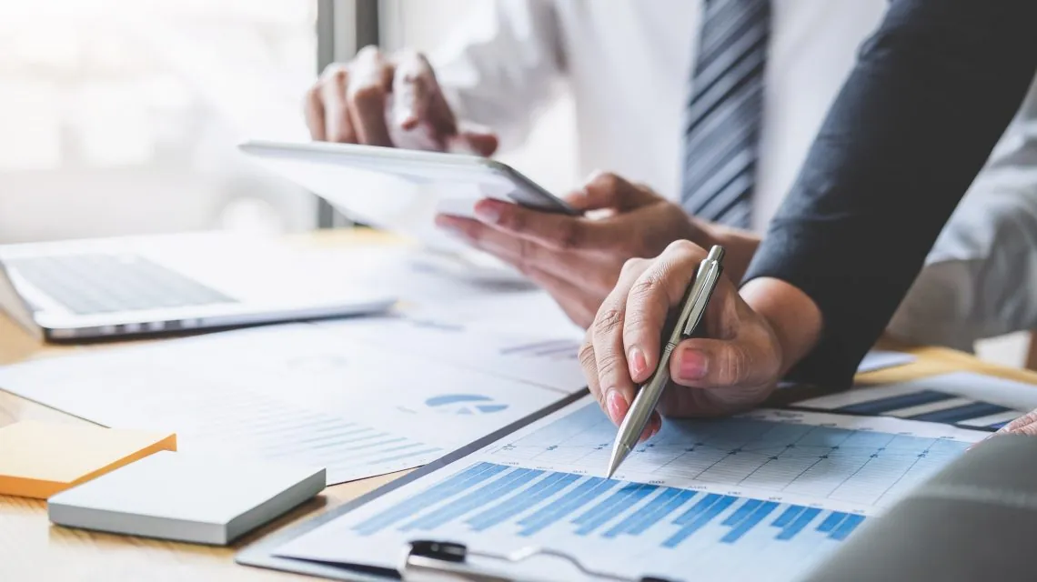 Business people working on investment planning